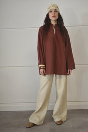 Oversized shirt - Terracotta