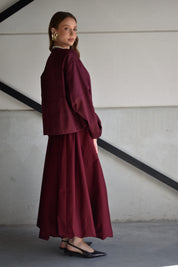 Oversized blouse - bordeaux