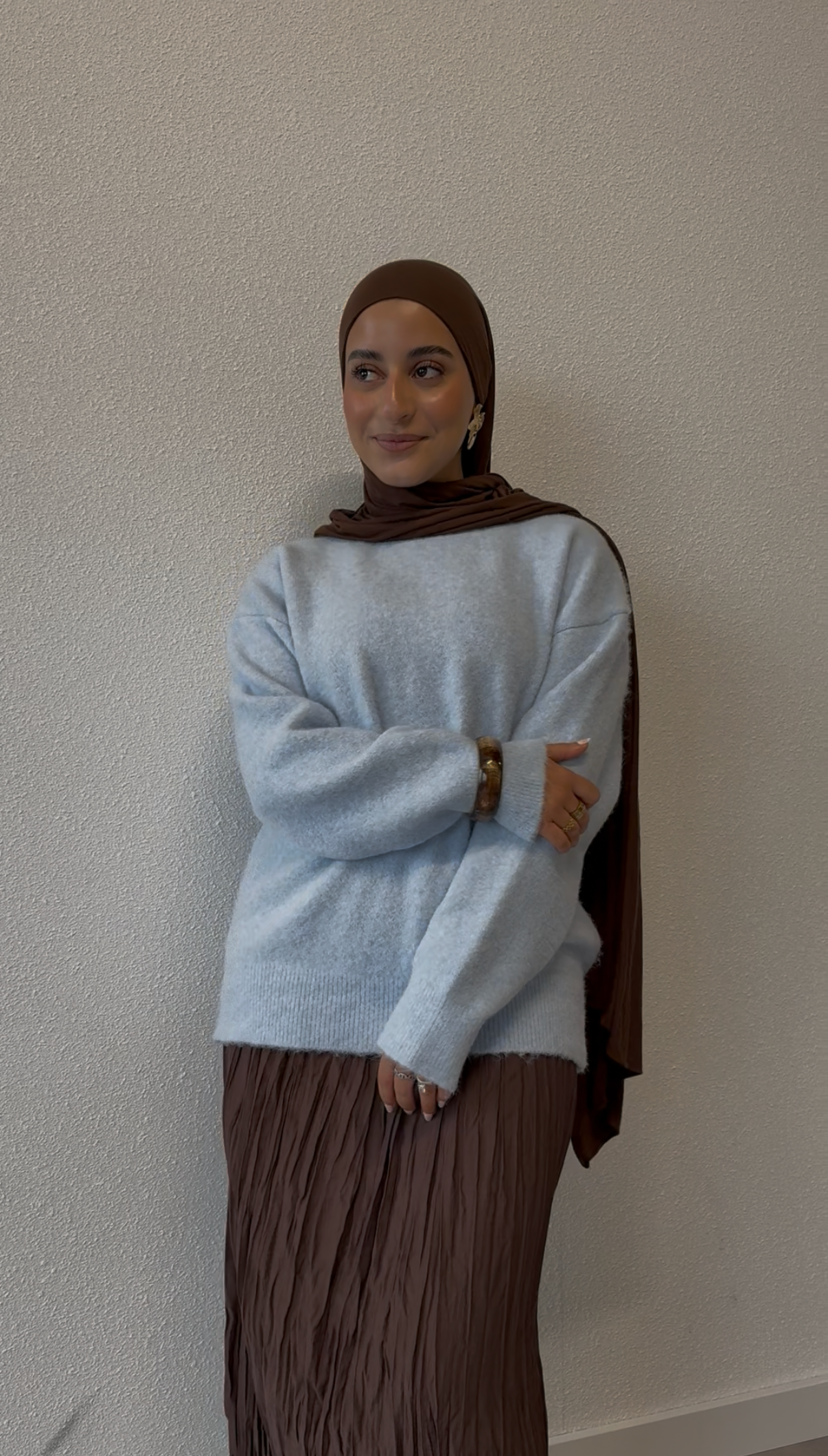 Oversized trui - babyblauw