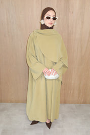 Abaya met sjaal - Pistache