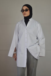 Blouse met splitarmen - wit