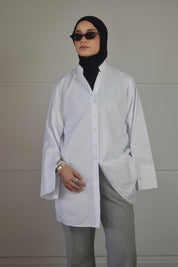 Blouse met splitarmen - wit