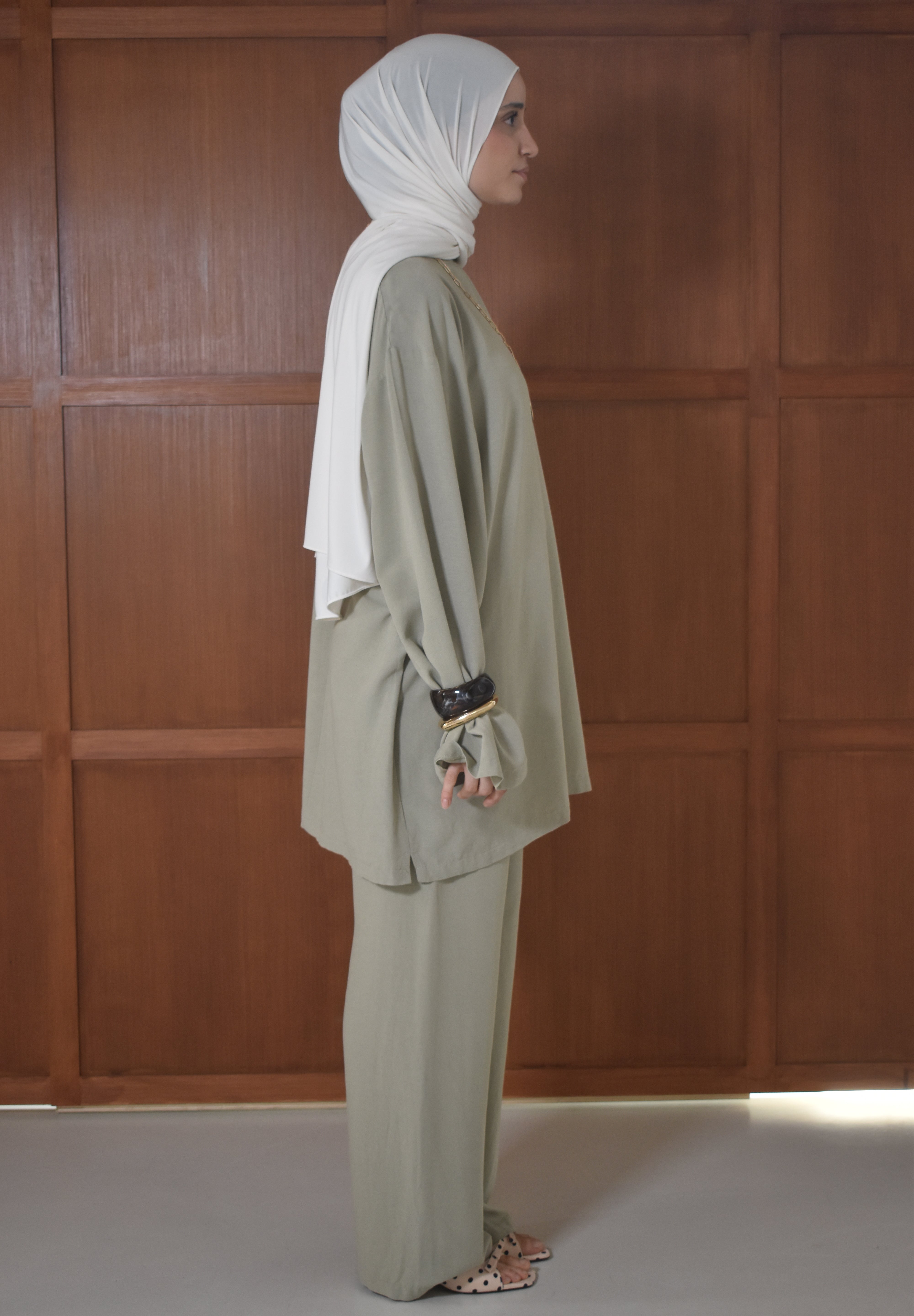 Oversized linnen shirt - Pistache