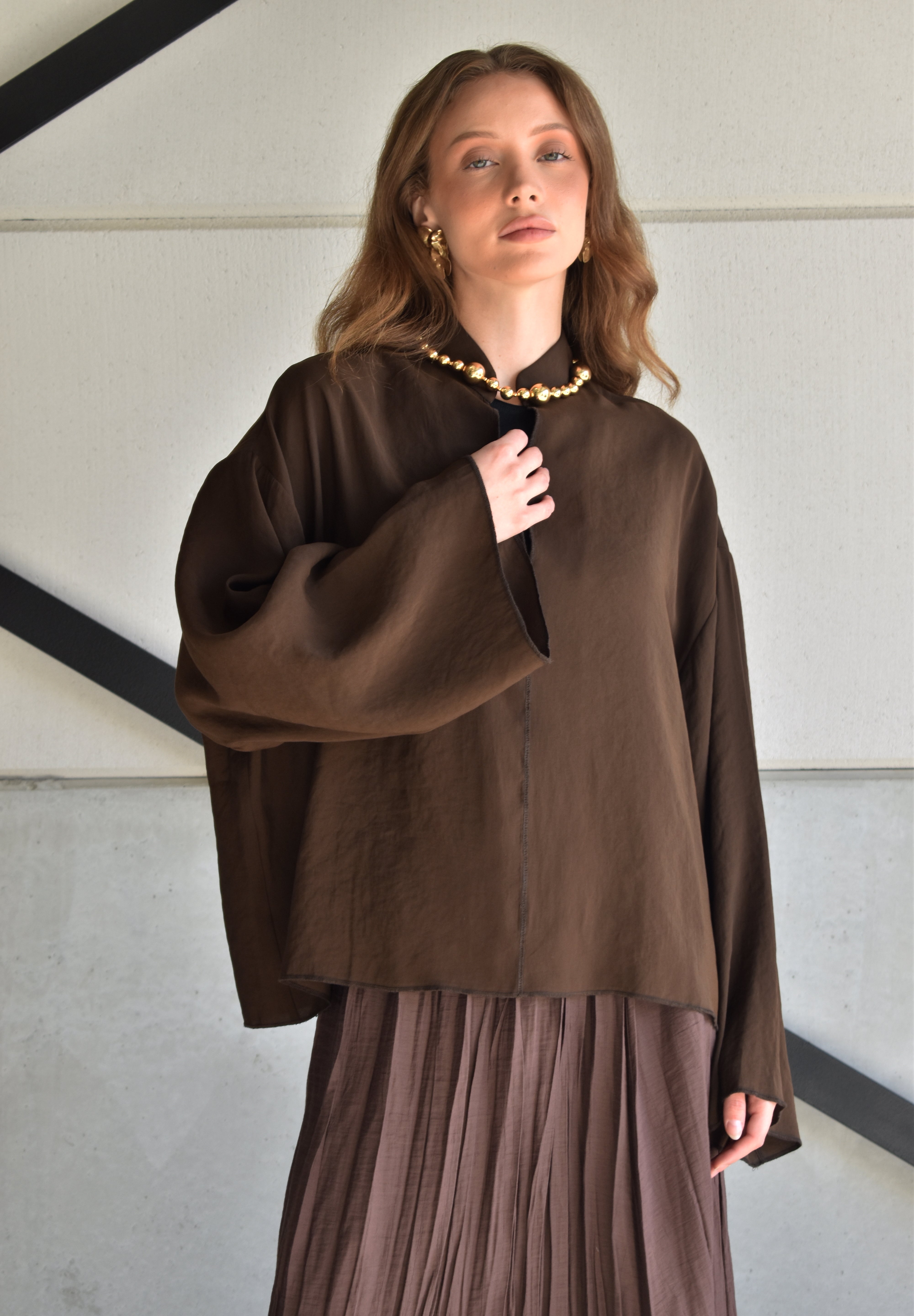 Oversized blouse - bruin
