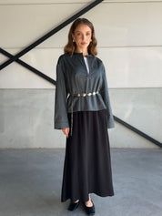 Oversized blouse - petrol