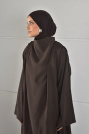 Abaya met kraag - bruin