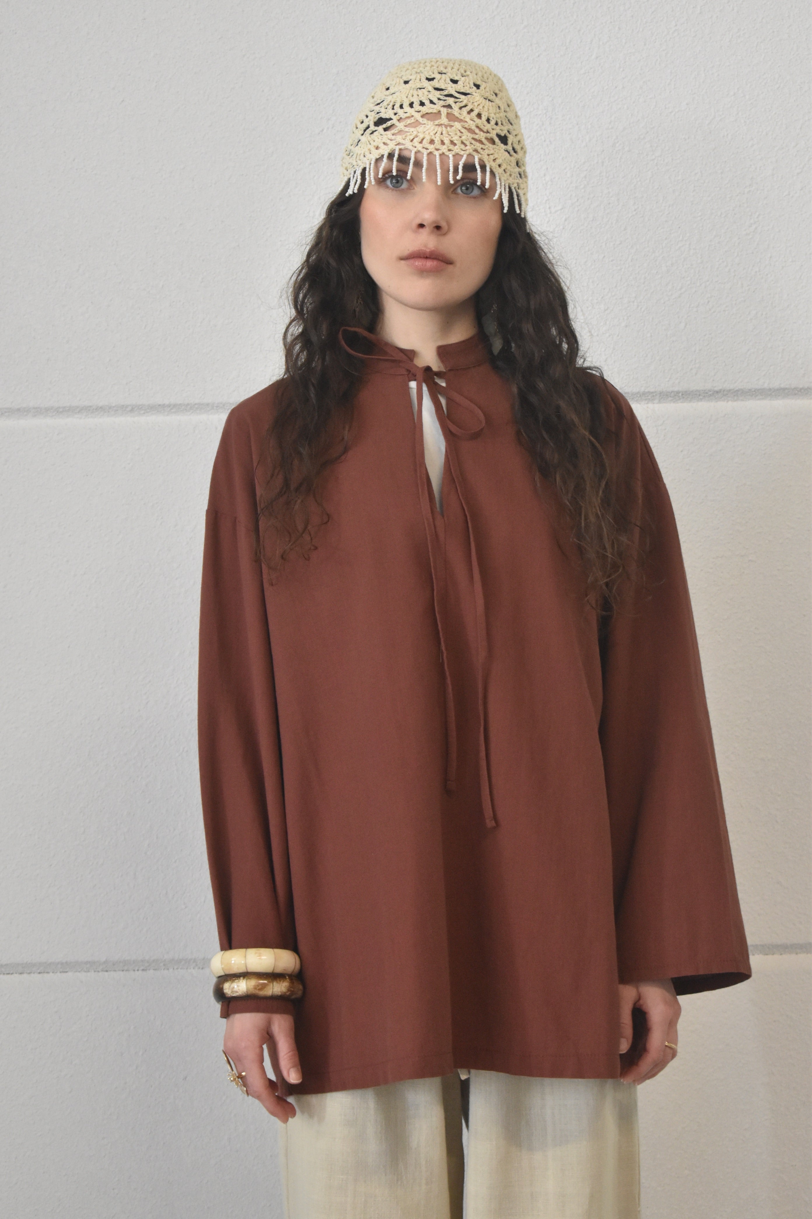 Oversized shirt - Terracotta