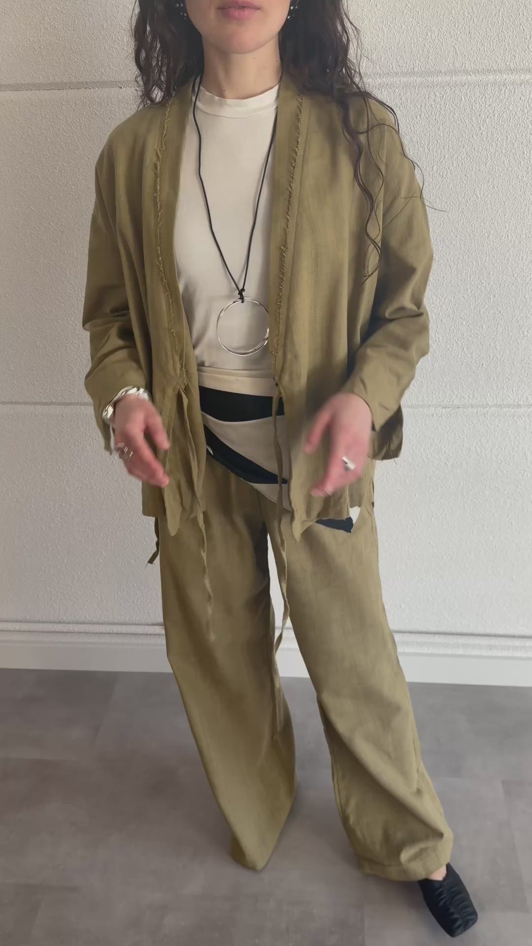 Kimono twinset - Olive