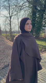 Abaya met sjaal - bruin