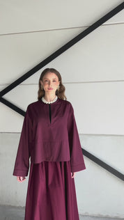 Oversized blouse - bordeaux