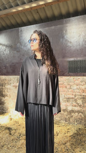 Oversized blouse - zwart